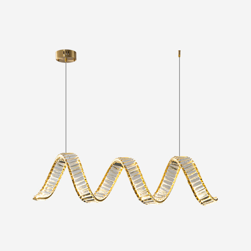 Modernism Single Black/Golden Kitchen Island Lighting LED Ceiling Light