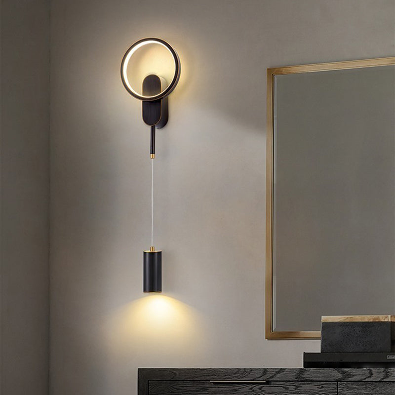 Metal Geometric Wall Sconce Lights Modern 2 Lights Wall Lighting Fixtures