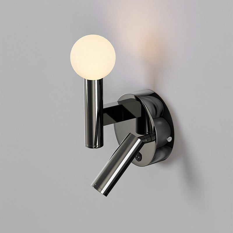 Cylinder Sconce Lights Simplicity Metal 2 Lights Wall Mounted Lights in Black