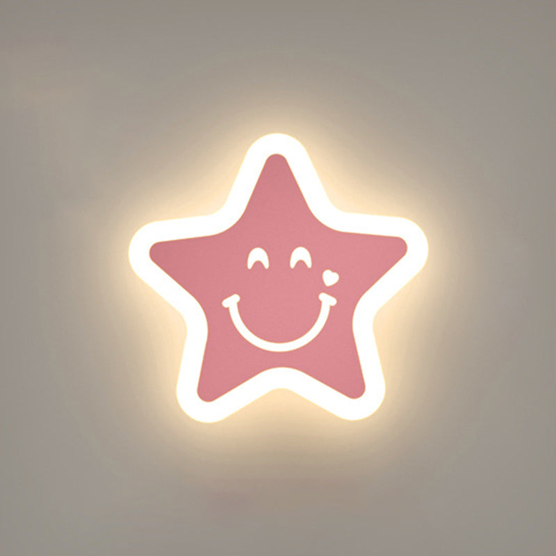 1 Light Regular Wall Lights Modern Metal Wall Lighting Fixtures for Children's Room