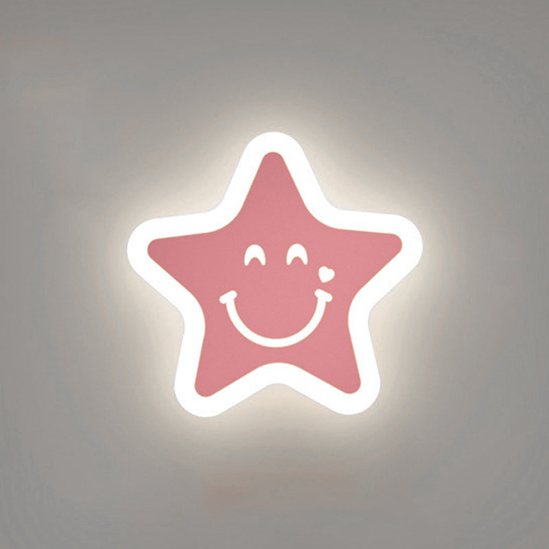 1 Light Regular Wall Lights Modern Metal Wall Lighting Fixtures for Children's Room