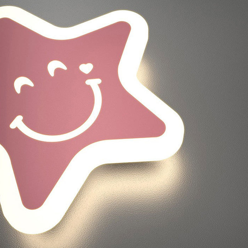 1 Light Regular Wall Lights Modern Metal Wall Lighting Fixtures for Children's Room