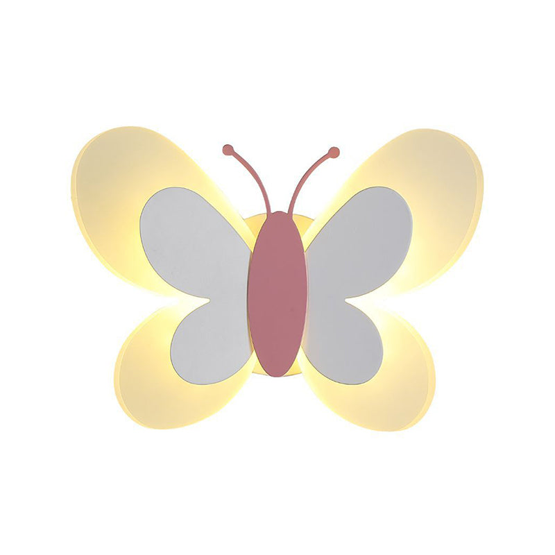 Contemporary Butterfly Wall Lamp Metal 1 Light Sconce Lights