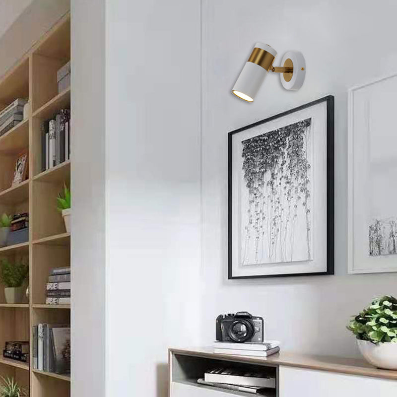 Metal Cylinder Wall Sconce Modern 1 Lights Wall Light for Bedroom