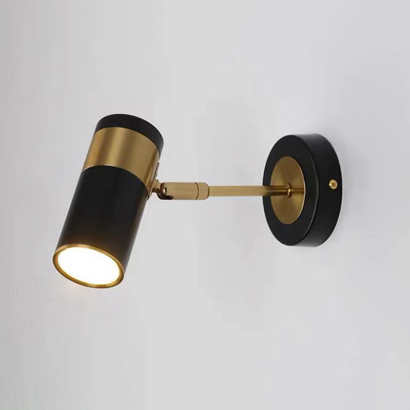 Metal Cylinder Wall Sconce Modern 1 Lights Wall Light for Bedroom