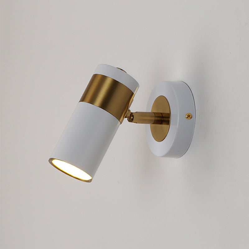 Metal Cylinder Wall Sconce Modern 1 Lights Wall Light for Bedroom