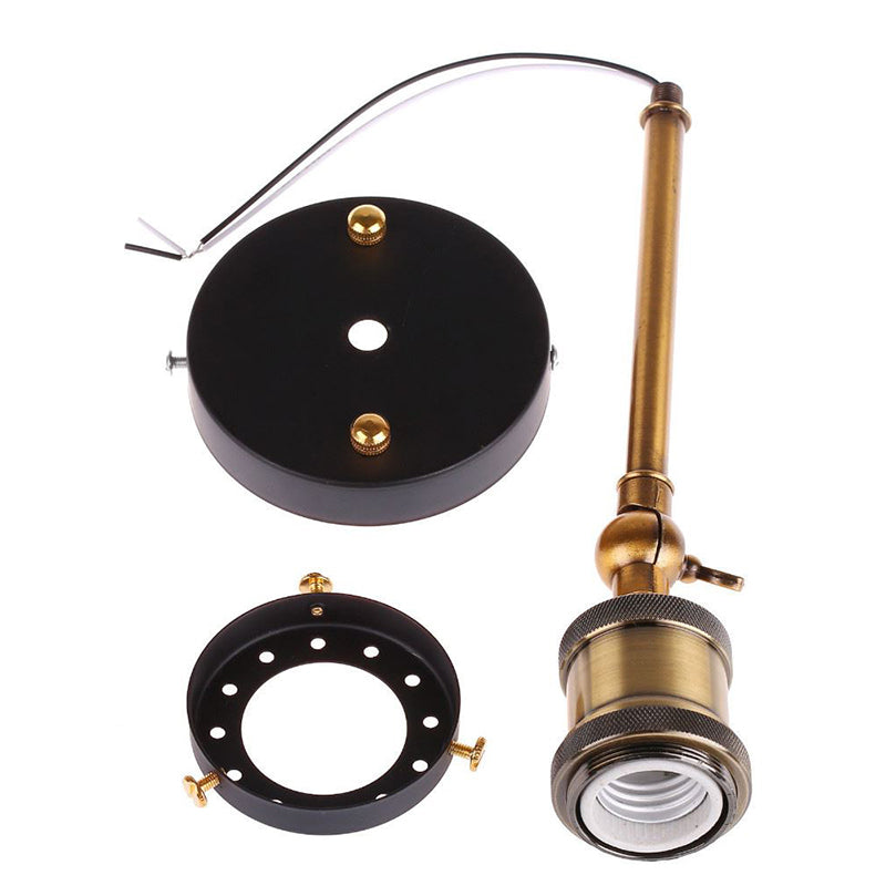 Armed Shape Wall Lamp Industrial Style Metal 1 Light Sconce in Brass