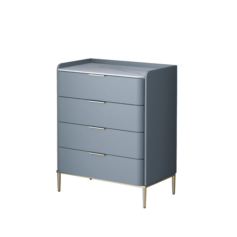 Glam Chest Bedroom Solid Wood Vertical Storage Chest with Drawers