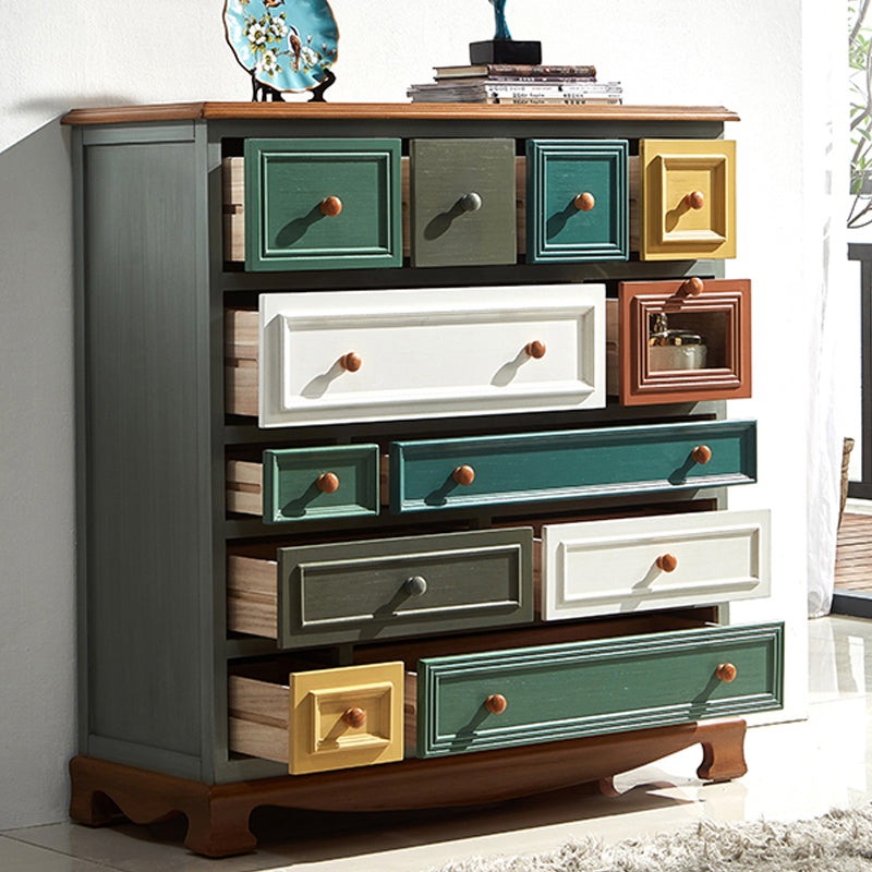 Nautical Storage Chest Dresser Solid Wood Storage Chest with 7/10/12 Drawers