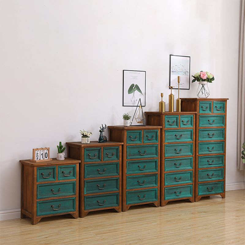 Nautical Bedroom Solid Wood Storage Chest Vertical Chest with Drawers