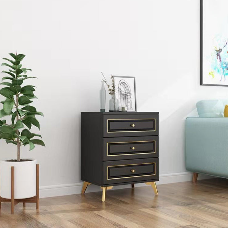Contemporary Bedroom Storage Chest Wooden Vertical Chest with Drawers