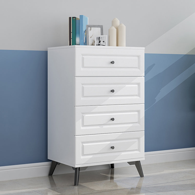Contemporary Bedroom Storage Chest Wooden Vertical Chest with Drawers