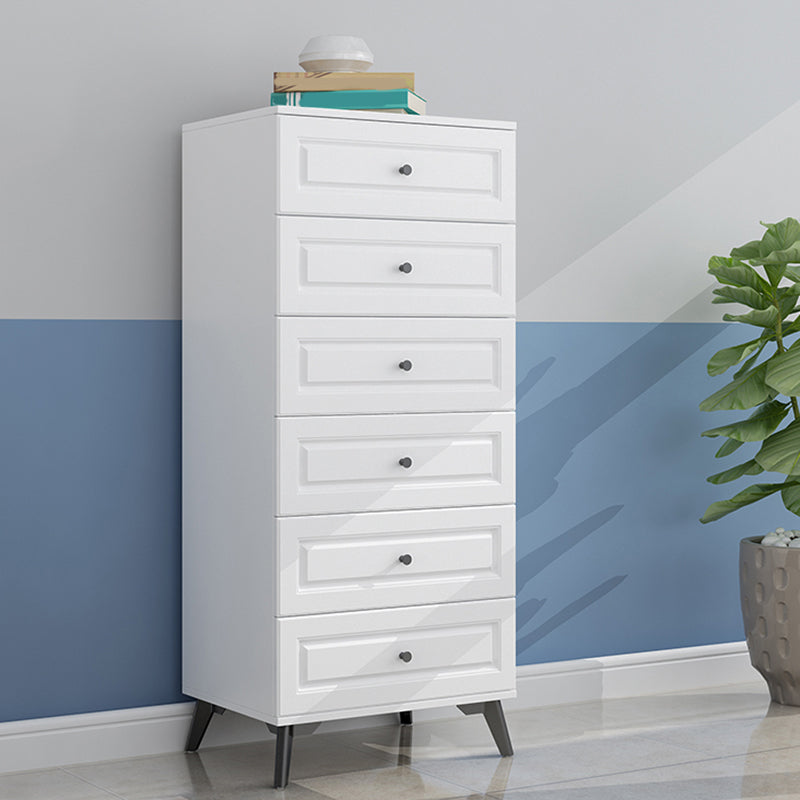 Contemporary Bedroom Storage Chest Wooden Vertical Chest with Drawers