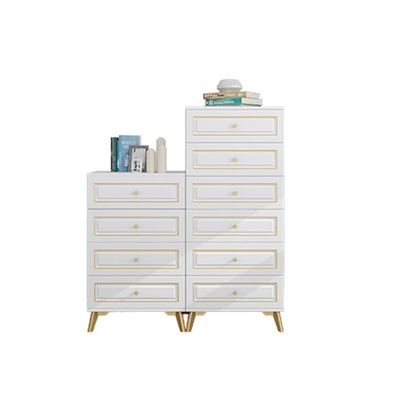 Contemporary Bedroom Storage Chest Wooden Vertical Chest with Drawers