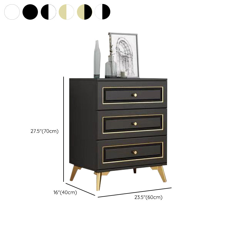 Contemporary Bedroom Storage Chest Wooden Vertical Chest with Drawers