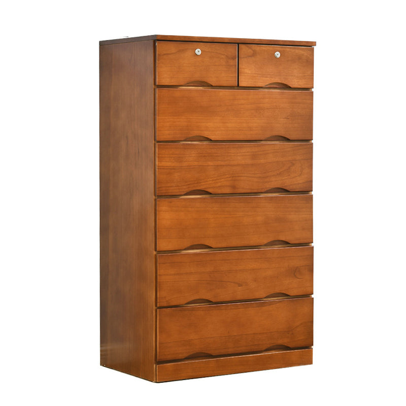 Contemporary Chest Wooden Horizontal Combo Dresser with Drawer