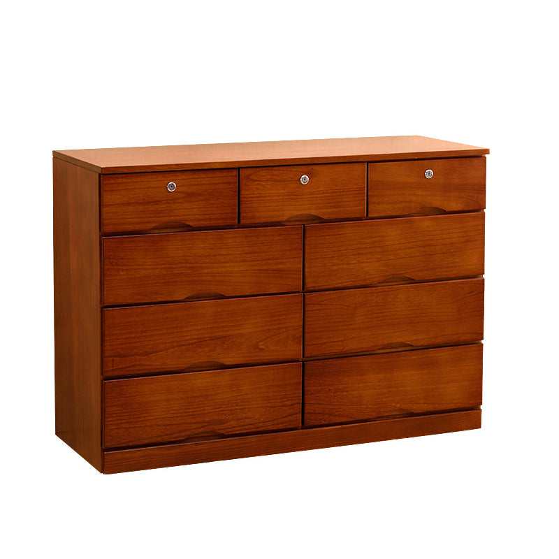 Contemporary Chest Wooden Horizontal Combo Dresser with Drawer