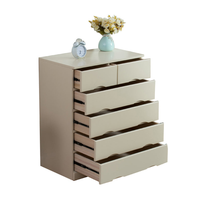 Contemporary Chest Wooden Horizontal Combo Dresser with Drawer