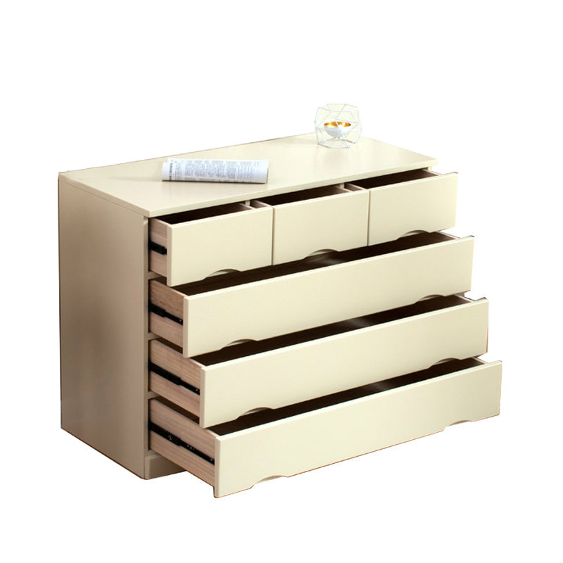 Contemporary Chest Wooden Horizontal Combo Dresser with Drawer