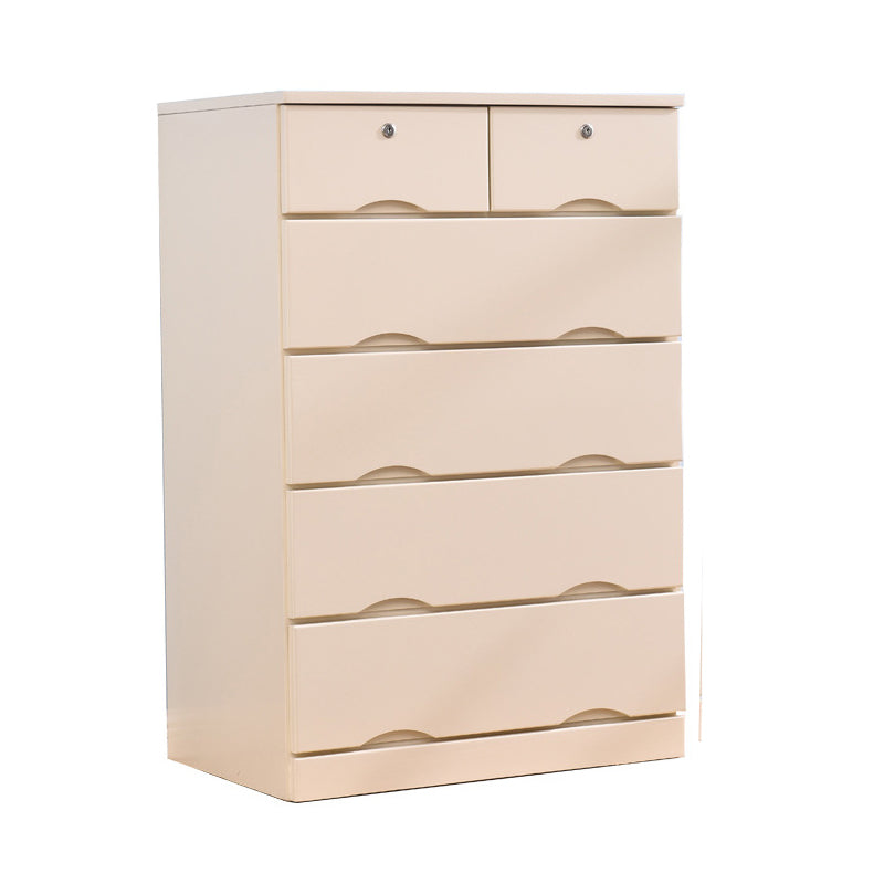 Contemporary Chest Wooden Horizontal Combo Dresser with Drawer
