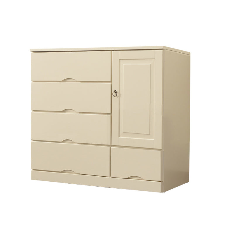 Contemporary Chest Wooden Horizontal Combo Dresser with Drawer
