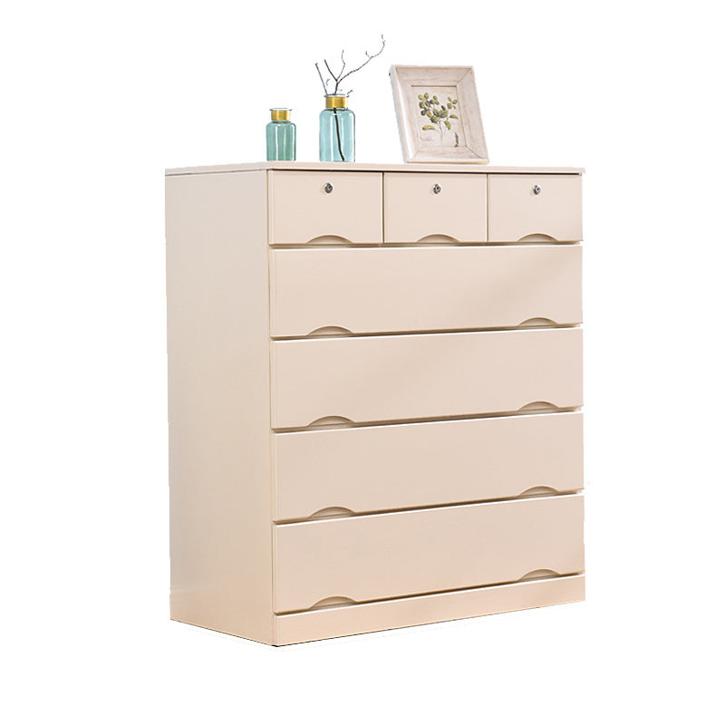 Contemporary Chest Wooden Horizontal Combo Dresser with Drawer