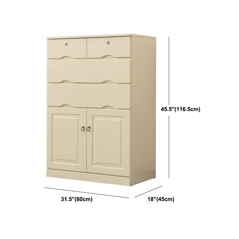 Contemporary Chest Wooden Horizontal Combo Dresser with Drawer