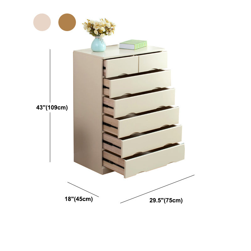 Contemporary Chest Wooden Horizontal Combo Dresser with Drawer