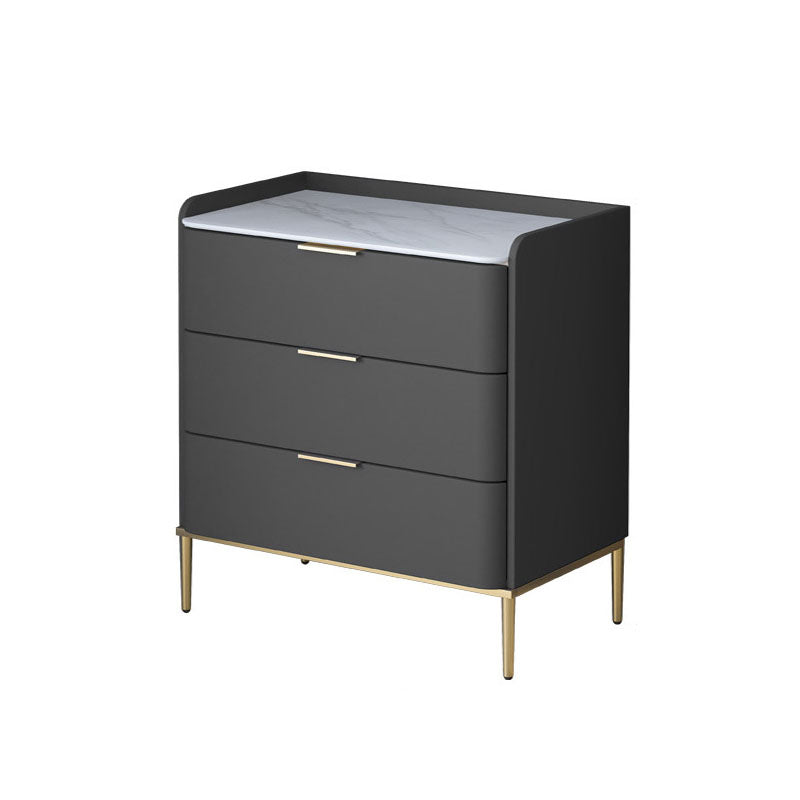 Glam 16"Wide Vertical Storage Chest Stone Bedroom Chest with Drawers