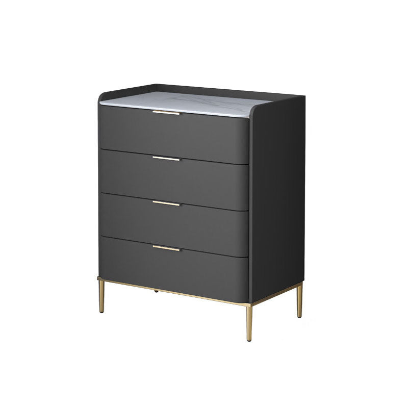 Glam 16"Wide Vertical Storage Chest Stone Bedroom Chest with Drawers