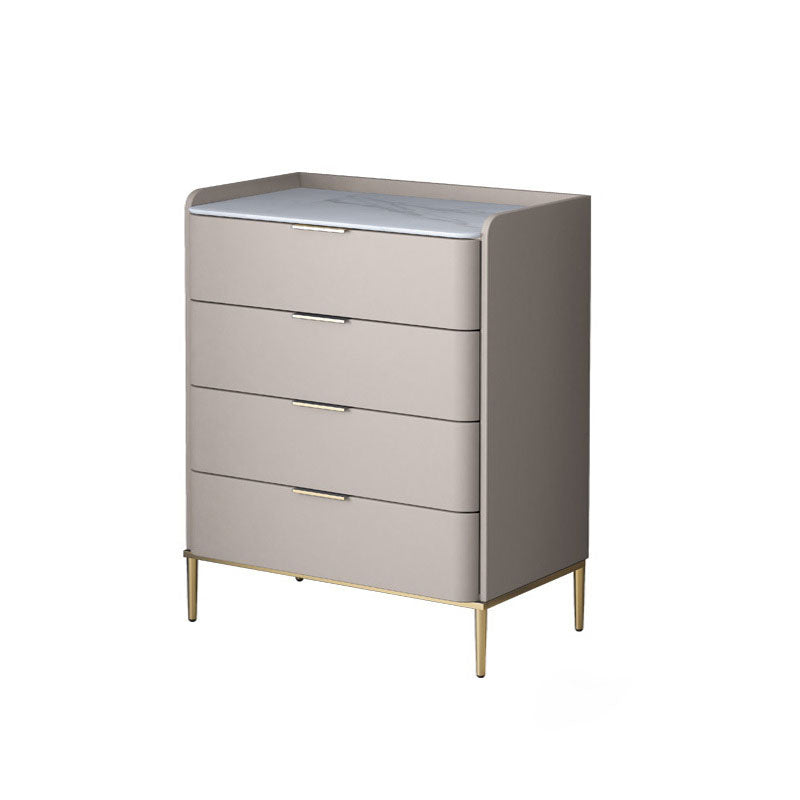 Glam 16"Wide Vertical Storage Chest Stone Bedroom Chest with Drawers