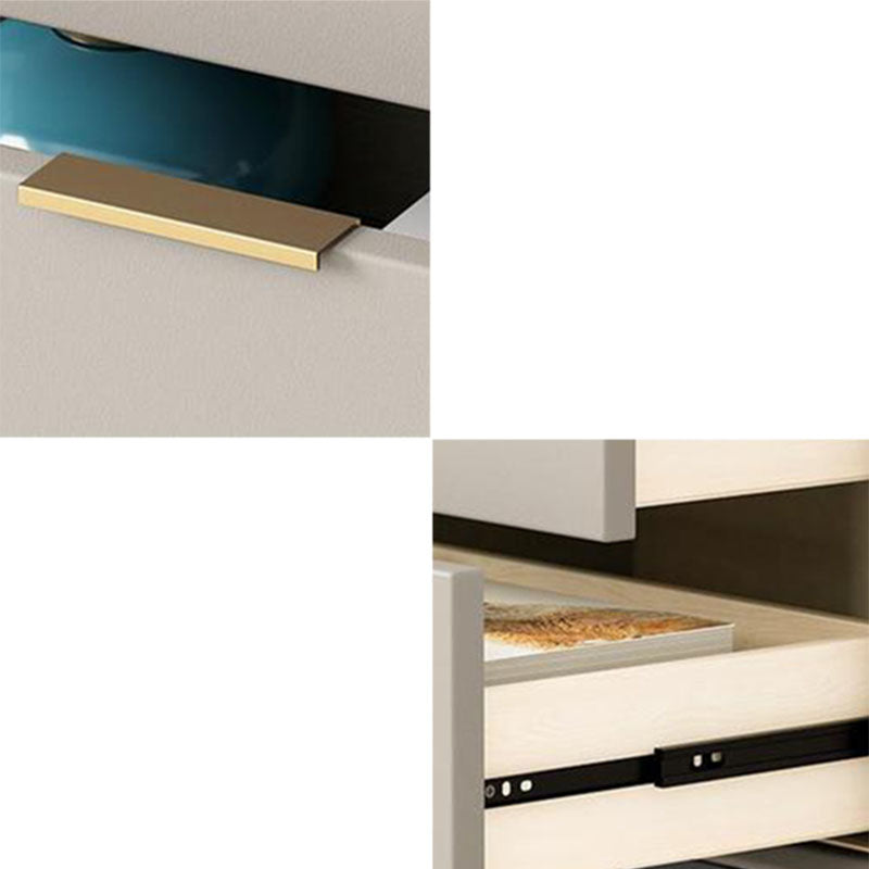 Glam 16"Wide Vertical Storage Chest Stone Bedroom Chest with Drawers