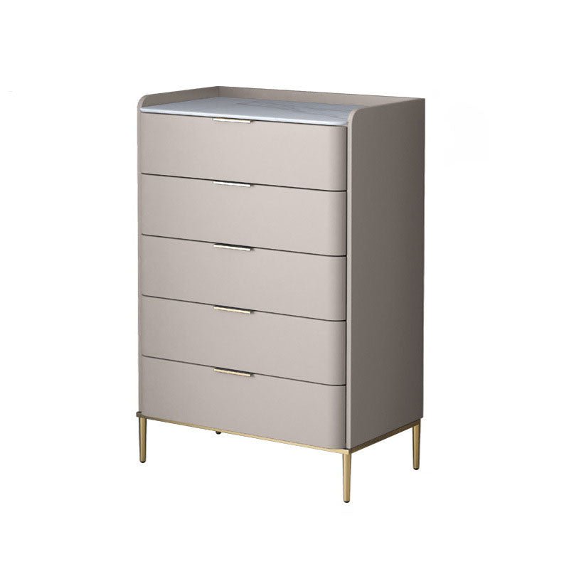 Glam 16"Wide Vertical Storage Chest Stone Bedroom Chest with Drawers