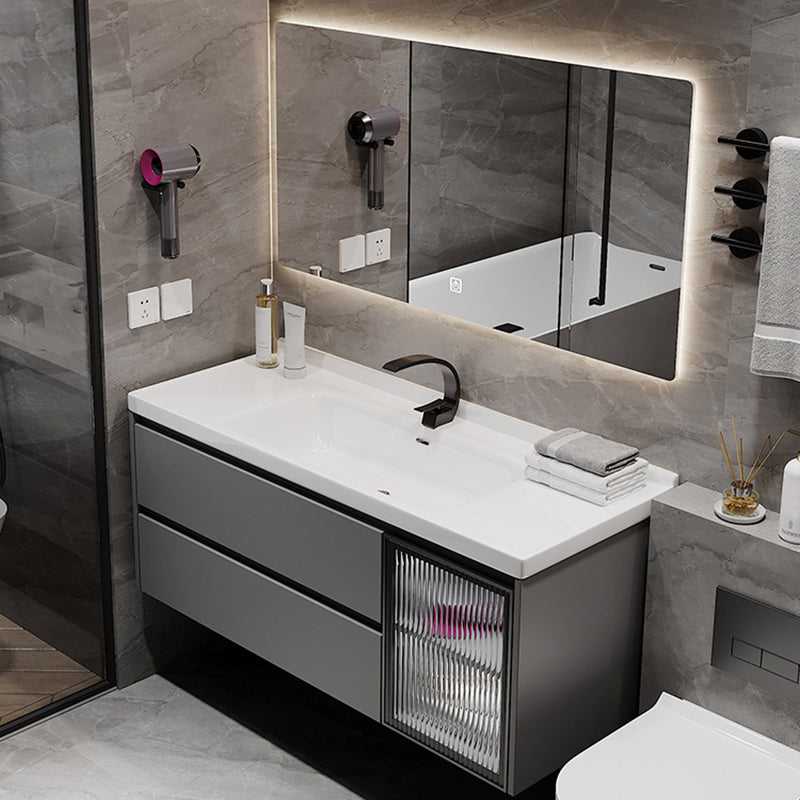 Contemporary Sink Vanity Bathroom Vanity Cabinet with Mirror Cabinet