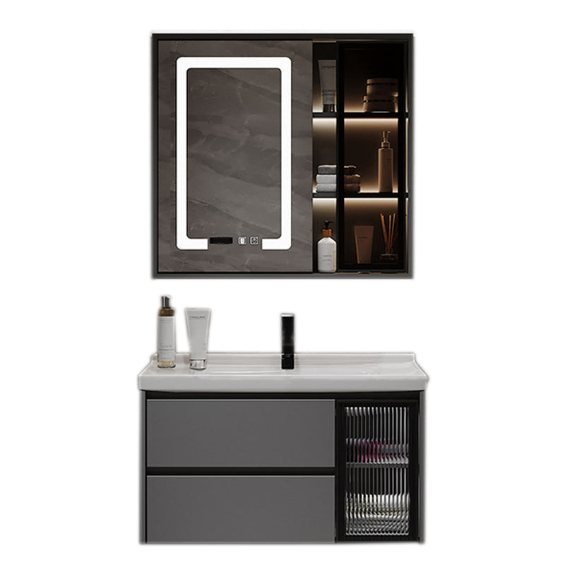 Contemporary Sink Vanity Bathroom Vanity Cabinet with Mirror Cabinet