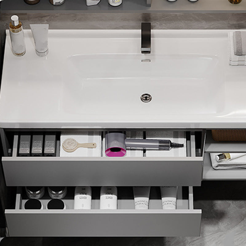 Contemporary Sink Vanity Bathroom Vanity Cabinet with Mirror Cabinet