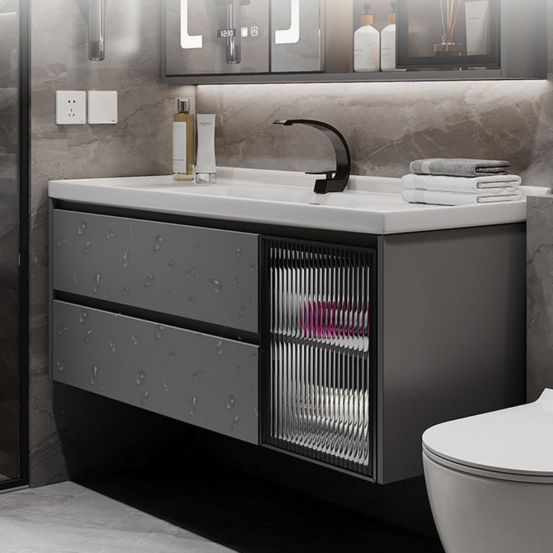 Contemporary Sink Vanity Bathroom Vanity Cabinet with Mirror Cabinet