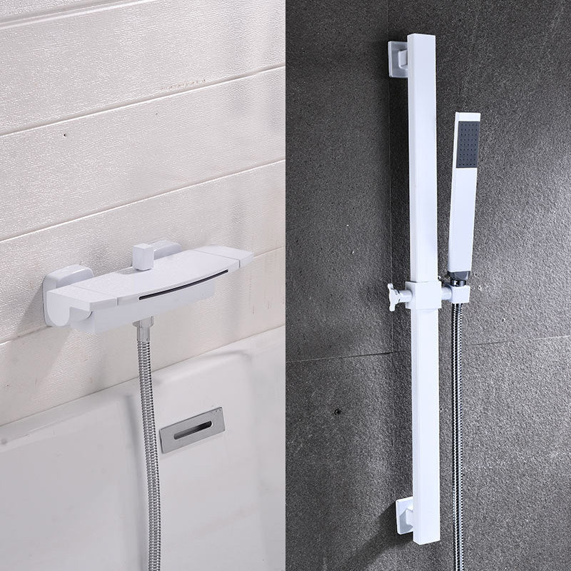 Wall Mount Tub Faucet One Handle Waterfall Tub Spout Trim with Knob