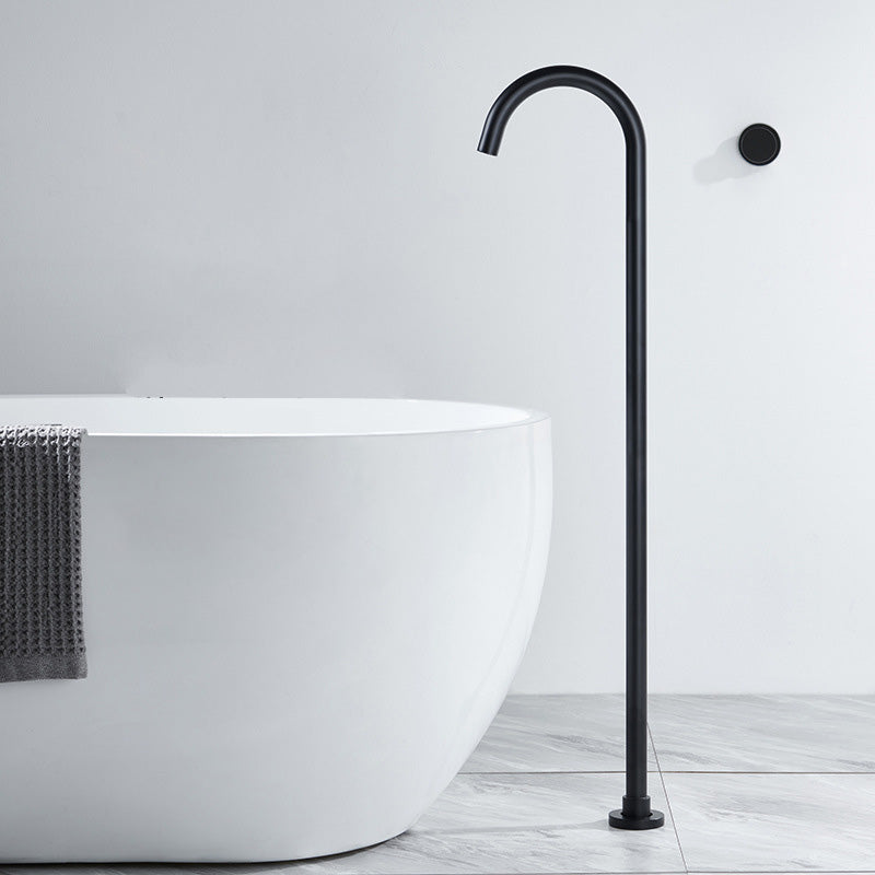 Floor Mounted Freestanding Tub Filler 1-Handle High Arc Tub Faucet