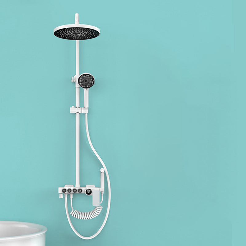 Modern Shower System Wall Mounted Spot Resist Round Shower System with Hand Shower