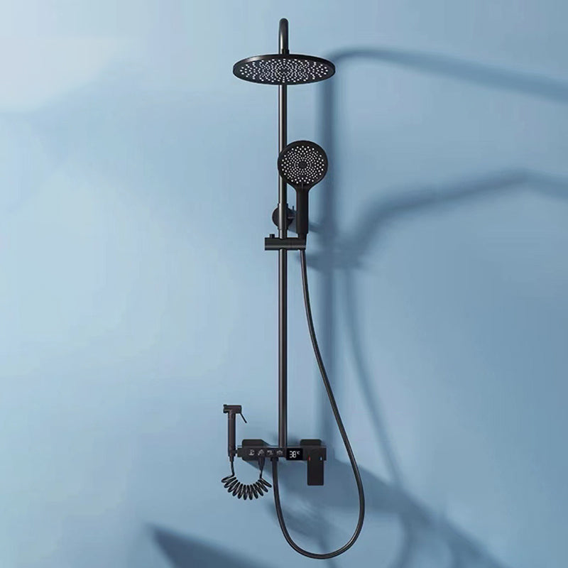 Modern Shower System Wall Mounted Spot Resist Round Shower System with Hand Shower