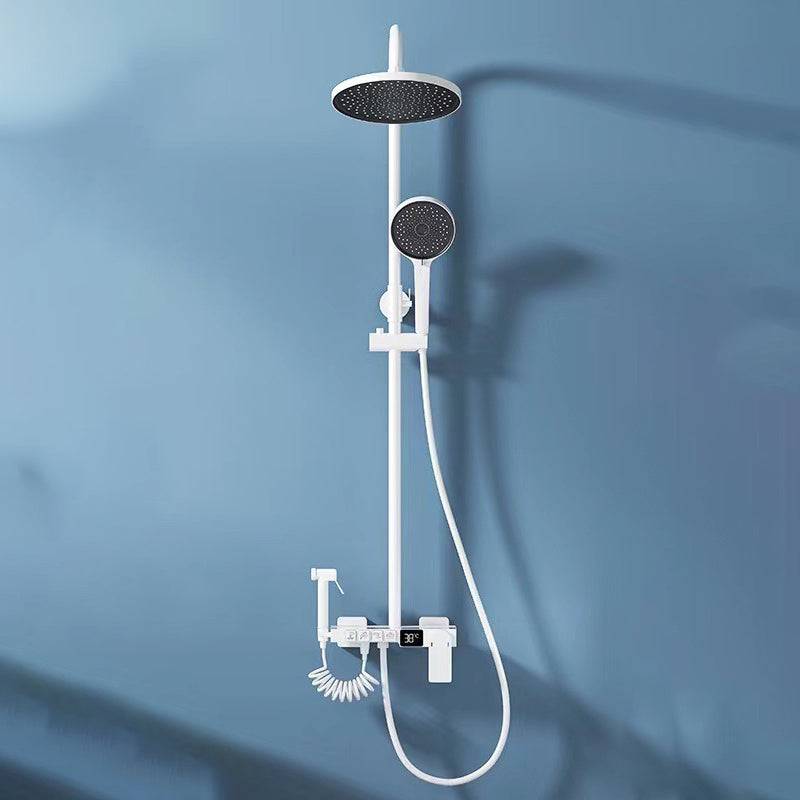 Modern Shower System Wall Mounted Spot Resist Round Shower System with Hand Shower