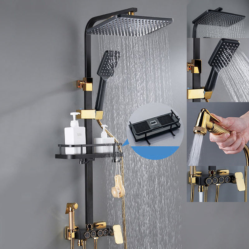 Modern Style Shower System Wall Mounted Spot Resist Shower System with Hand Shower