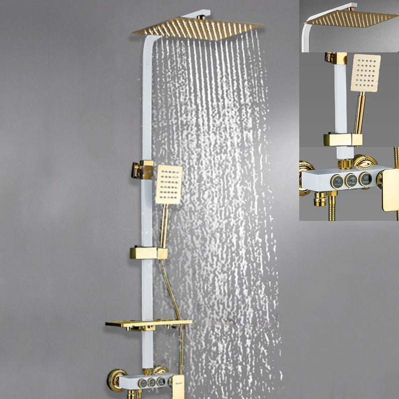 Modern Style Shower System Wall Mounted Spot Resist Shower System with Hand Shower