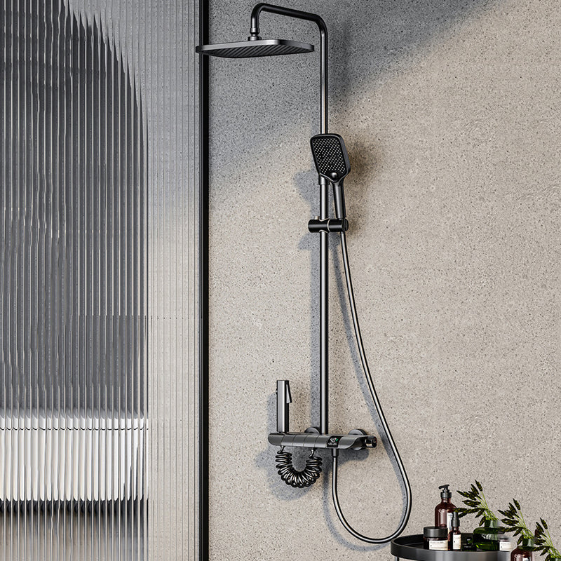 Modern Square Swivel Shower Metal Shower Head Shower Faucet on Wall