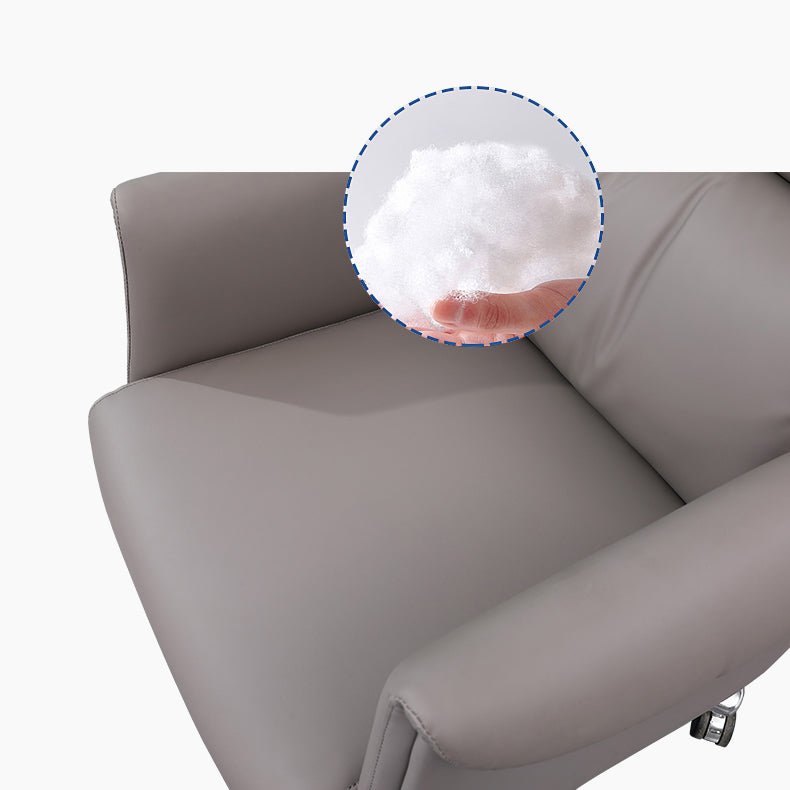 Contemporary Adjustable Faux Leather Chair Executive High Back Swivel Chair