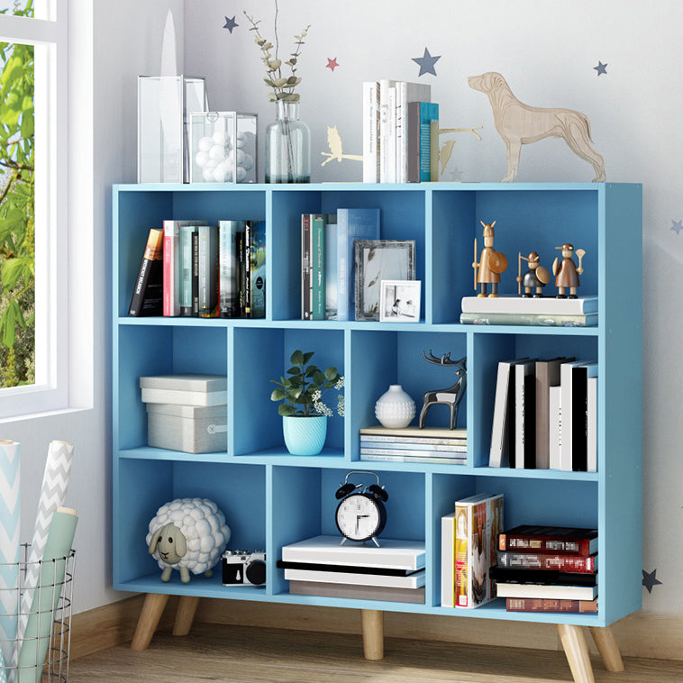 Modern Engineered Wood Standard Bookshelf Closed Back Bookcase with Shelves