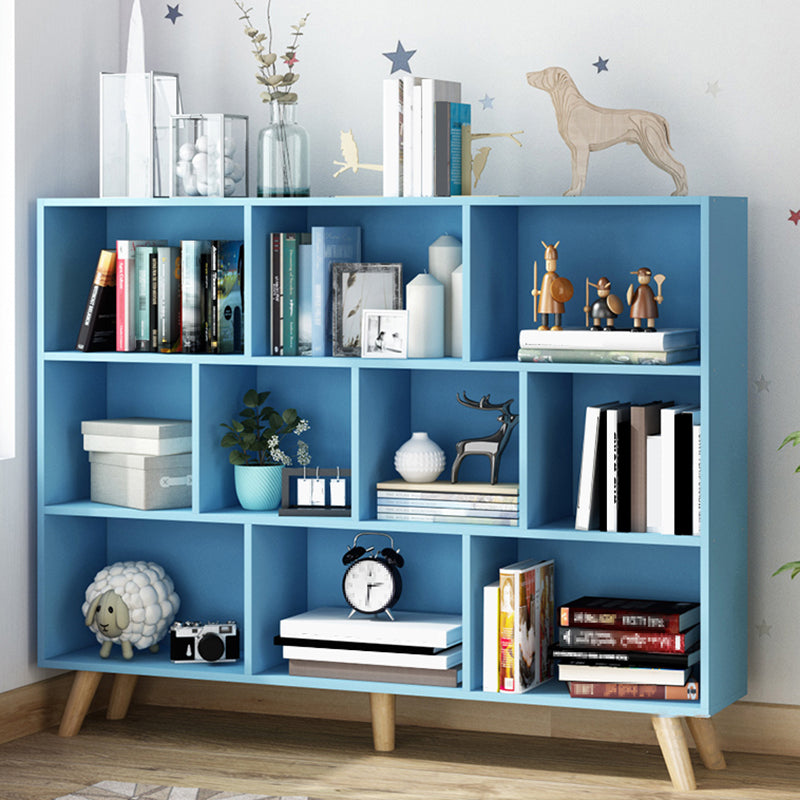 Modern Engineered Wood Standard Bookshelf Closed Back Bookcase with Shelves