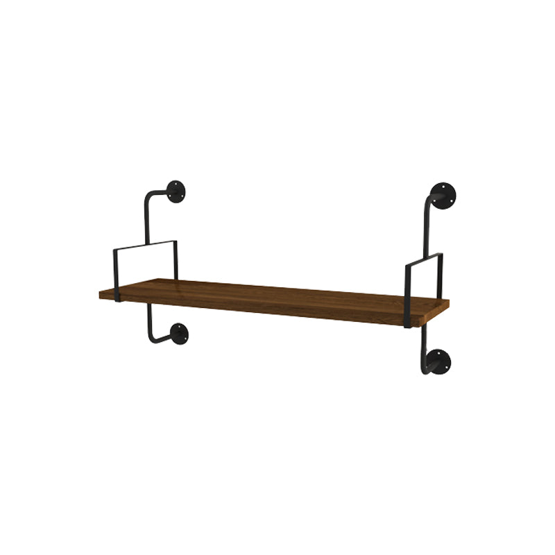 Modern Wall Mounted Bookcase Wood Natural Bookshelf with Shelves