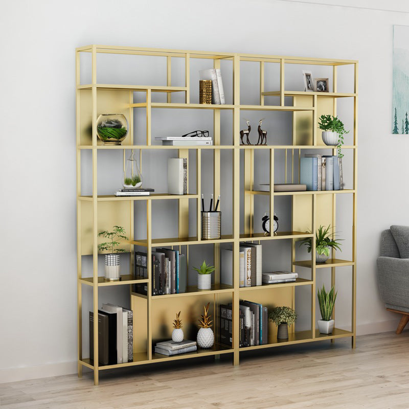 Metal Open Etagere Shelf Bookcase Vertical Shelves Included Bookshelf for Bedroom